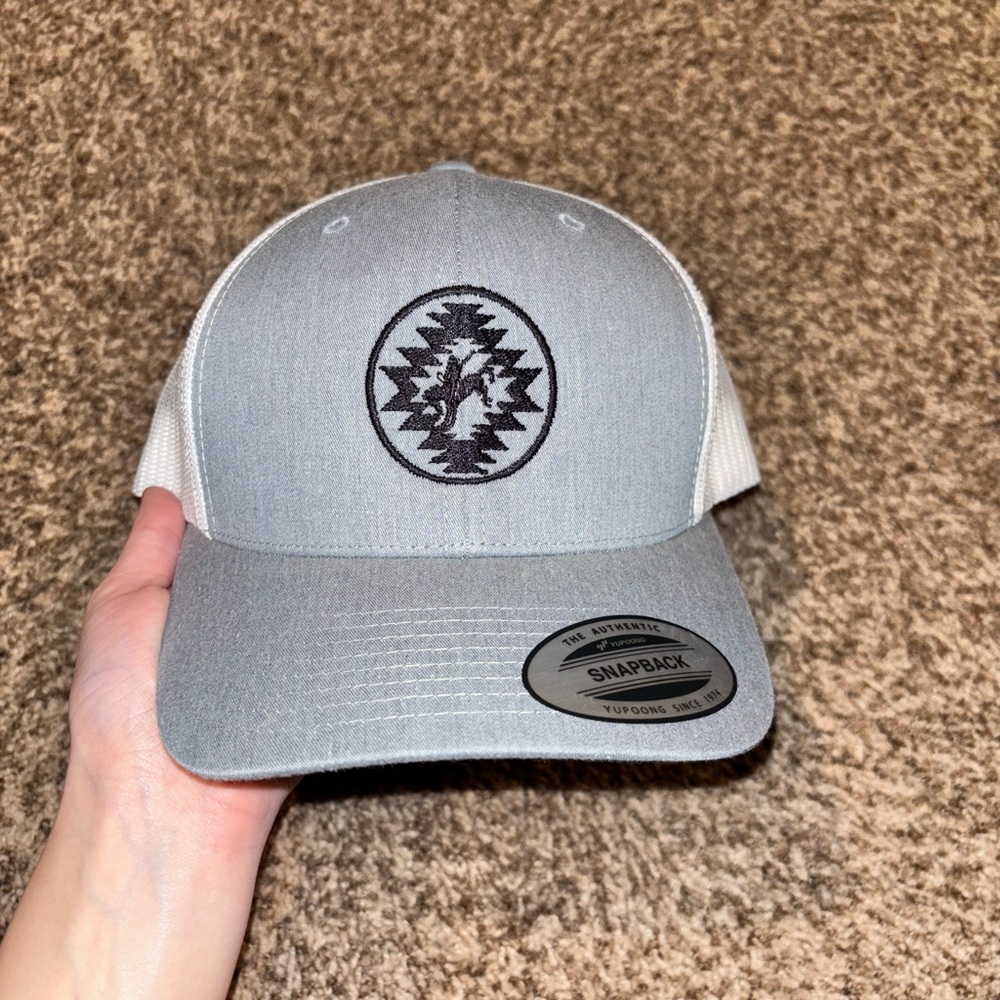 Gray and White Trucker Hat